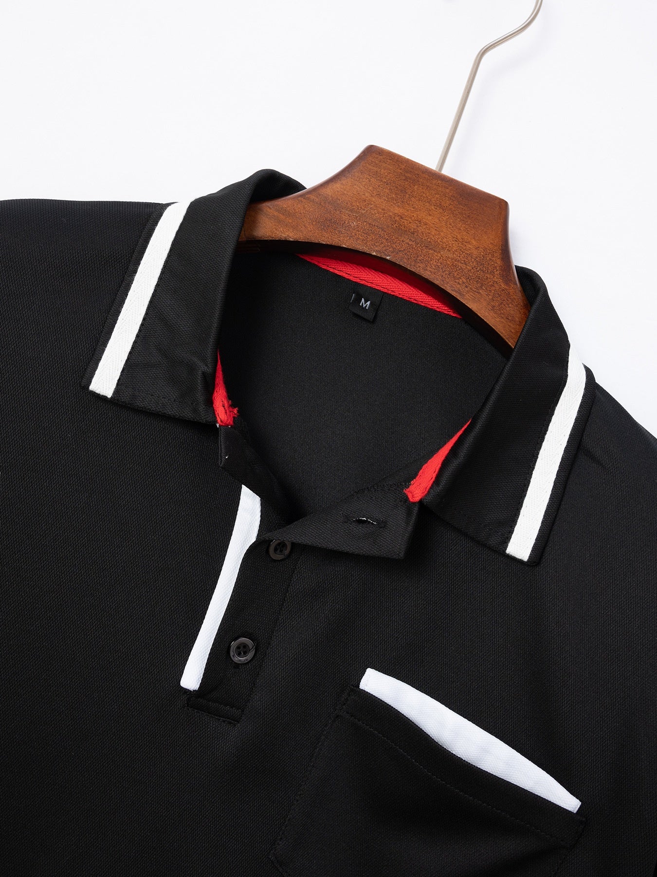 Men’s Contrast Trim Short Sleeve Polo Shirt
