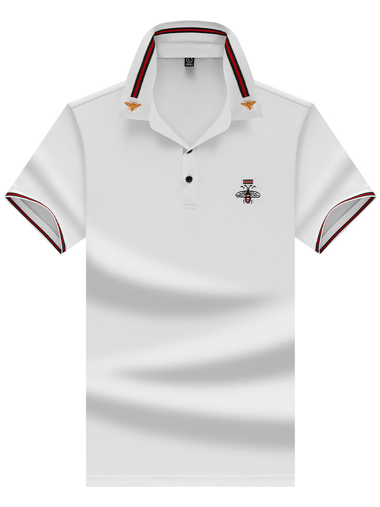 Embroidered Bee Pique Polo Shirt