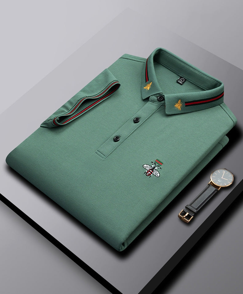 Embroidered Bee Pique Polo Shirt