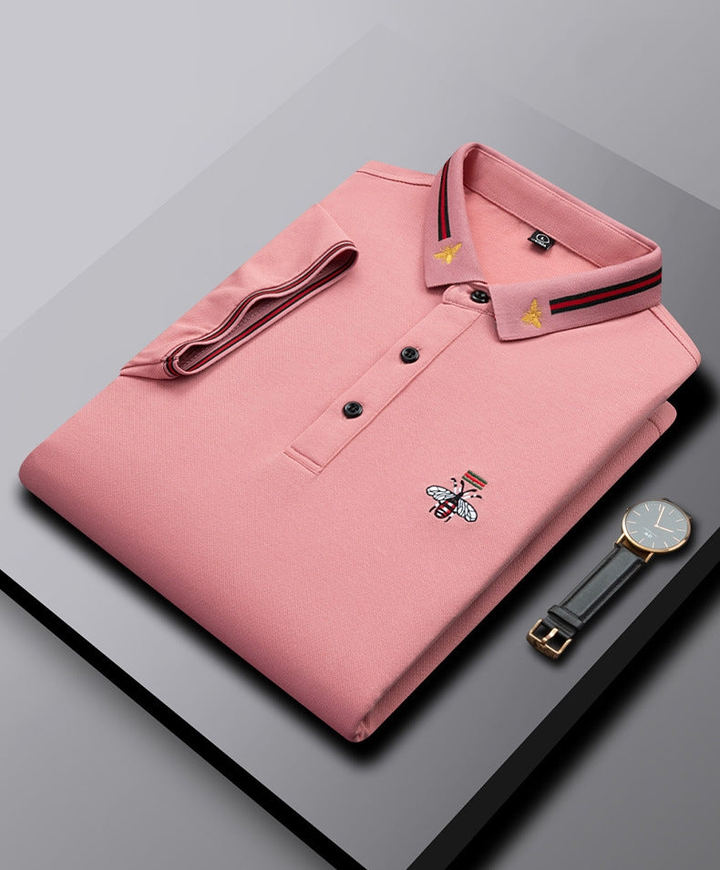 Embroidered Bee Pique Polo Shirt