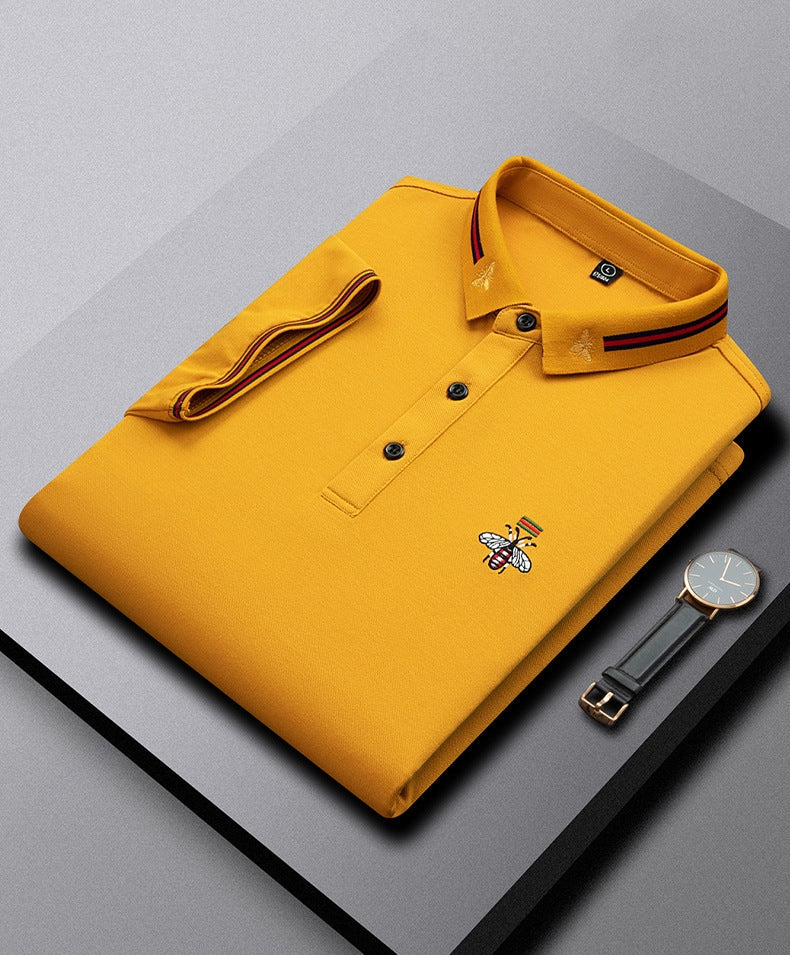 Embroidered Bee Pique Polo Shirt