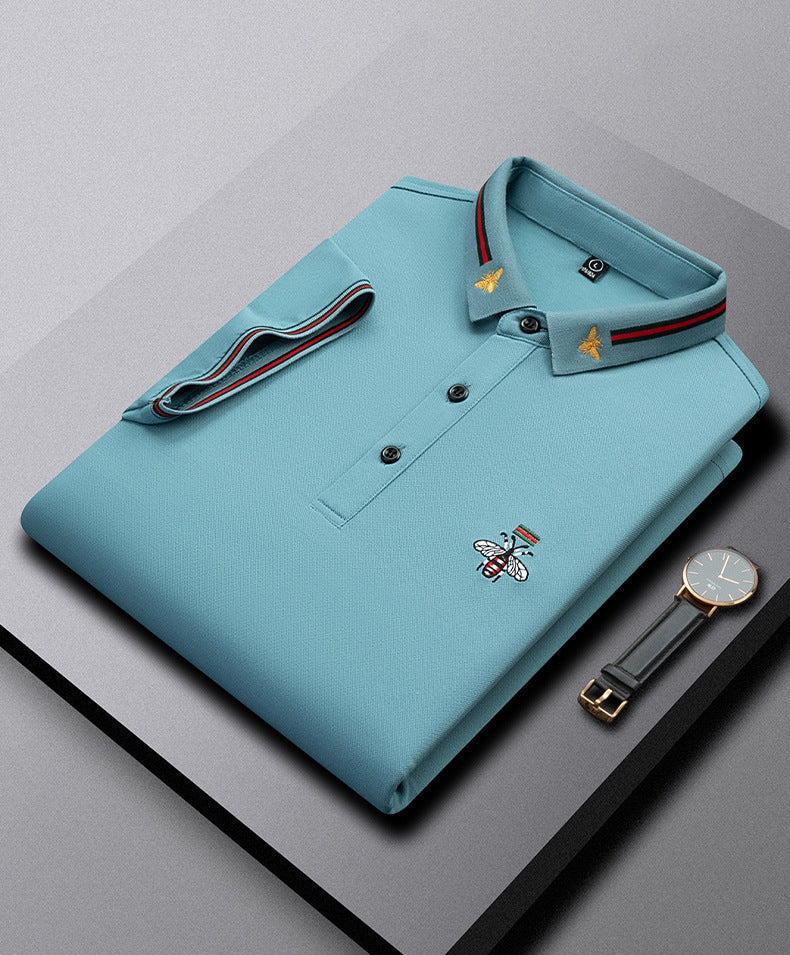 Embroidered Bee Pique Polo Shirt