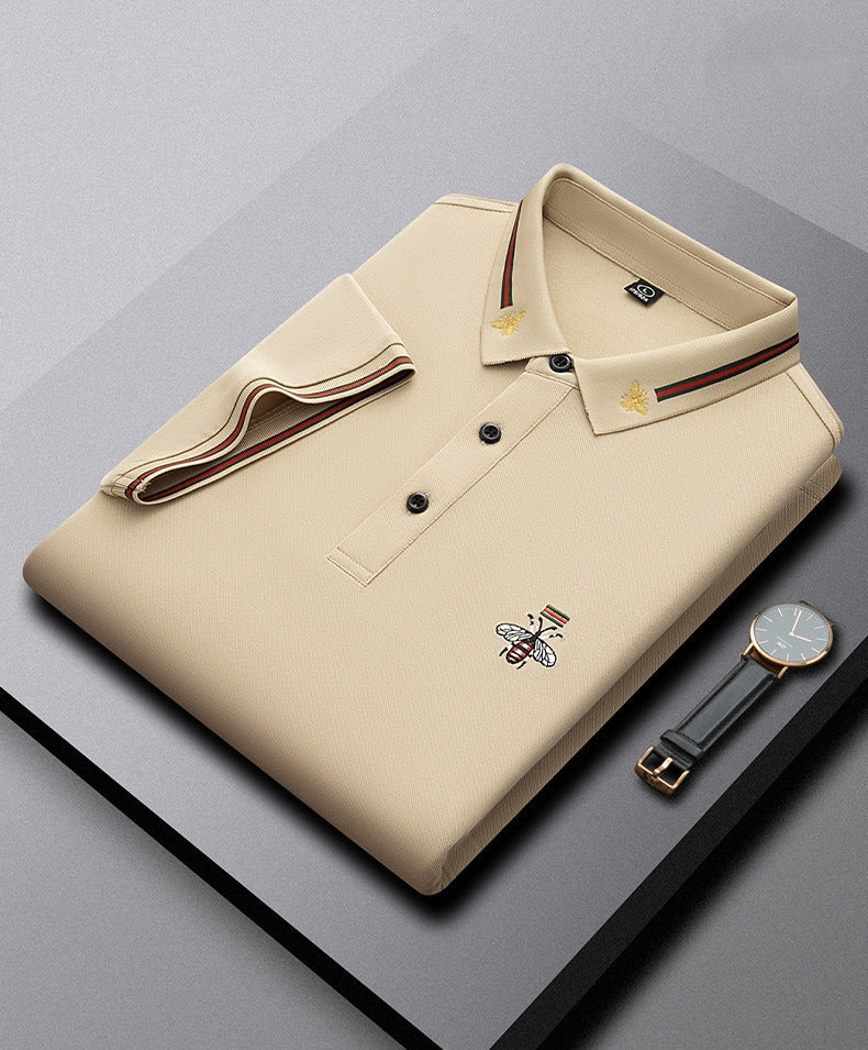 Embroidered Bee Pique Polo Shirt