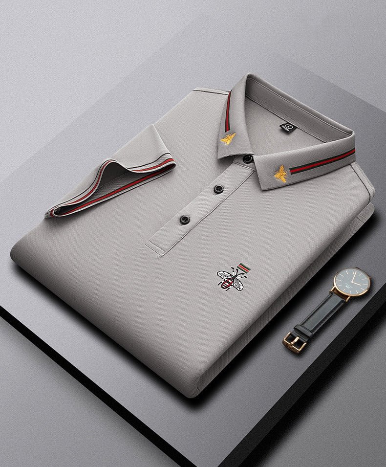 Embroidered Bee Pique Polo Shirt