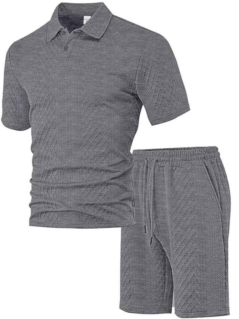 Men’s Waffle Textured 2 Piece Outfit