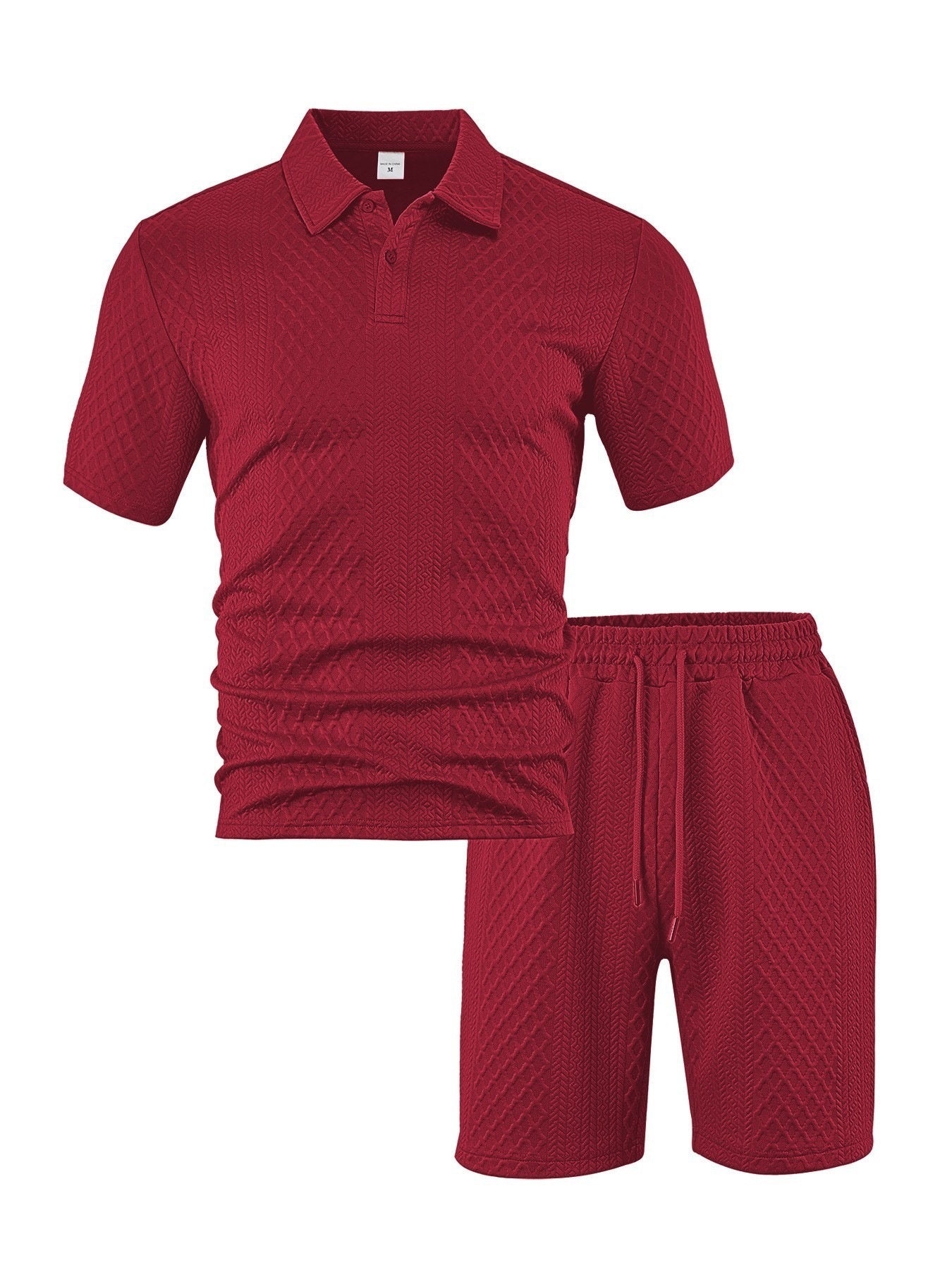 Men’s Waffle Textured 2 Piece Outfit